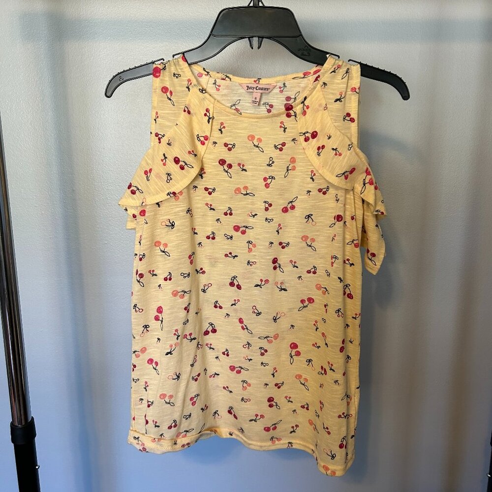 VINTAGE JUICY COUTURE Cherries Cold-Shoulder Top!